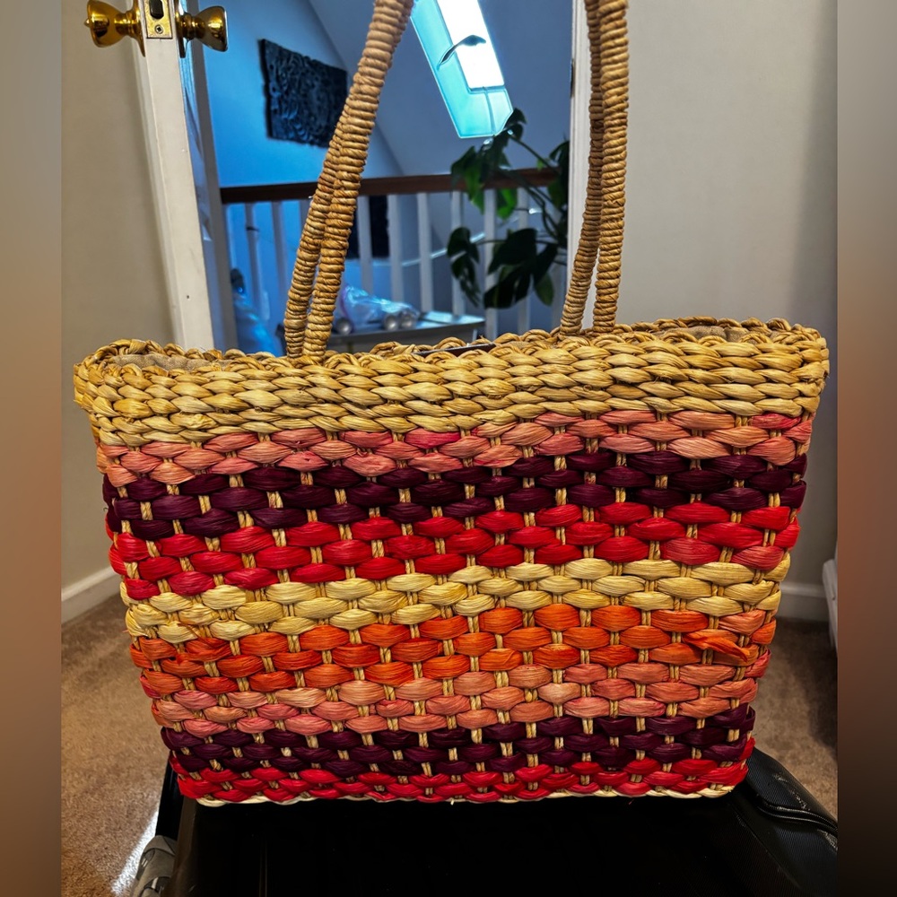 Btb straw beach bag